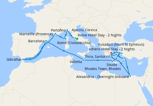 Cruise Itinerary Map