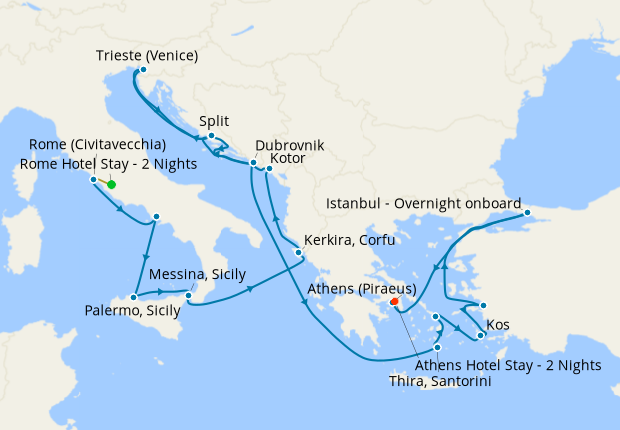 Cruise Itinerary Map