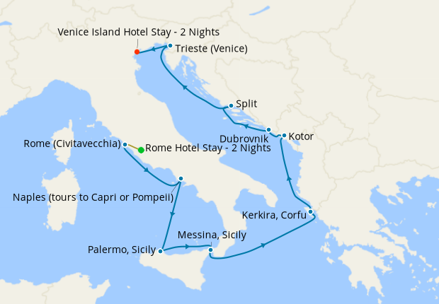 Cruise Itinerary Map