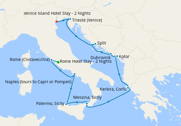 Cruise Itinerary Map