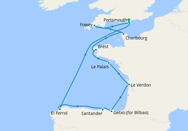 Cruise Itinerary Map