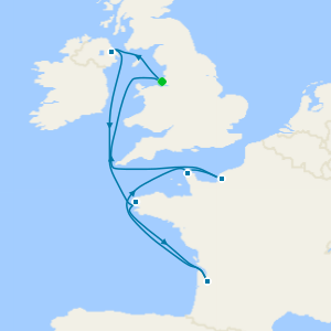 Classic French Escapes: Bordeaux, Brest, Cherbourg & Honfleur from Liverpool