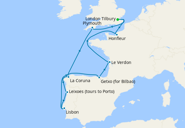 Cruise Itinerary Map