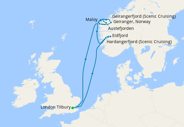Cruise Itinerary Map