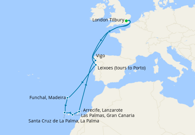 Cruise Itinerary Map