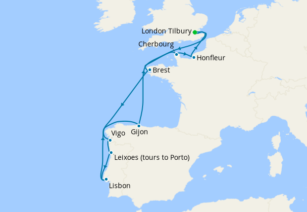 Cruise Itinerary Map