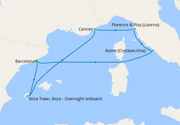 Cruise Itinerary Map