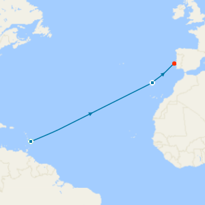 Atlantic Eastbound from Bridgetown with Stay.