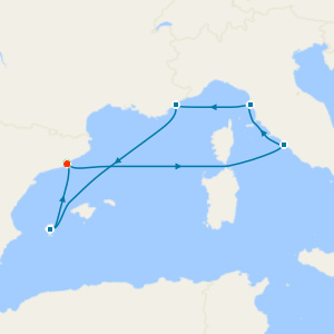 French Riviera, Italy, Rome & Ibiza from Barcelona with Stay