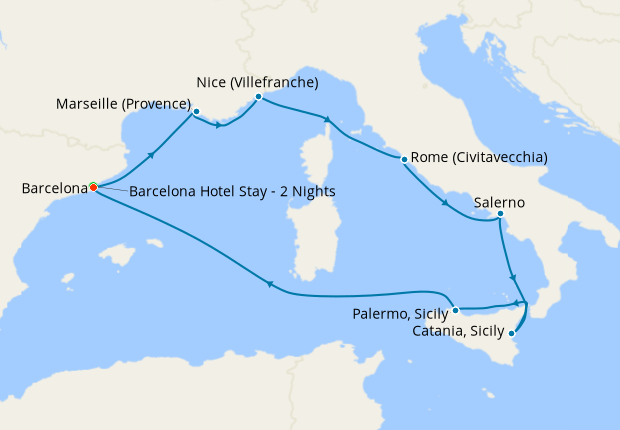 Cruise Itinerary Map