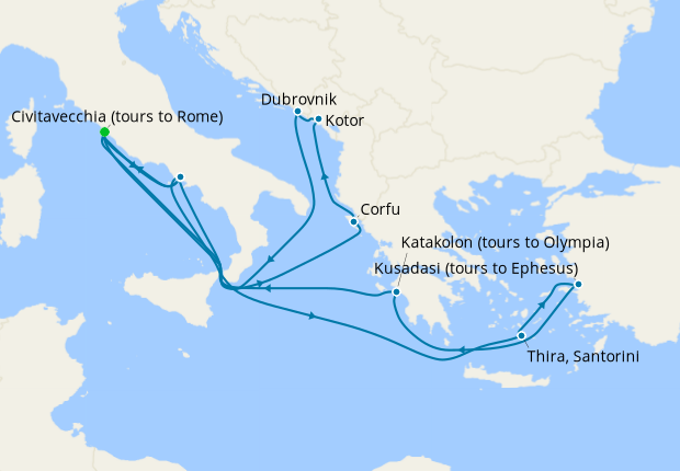 Cruise Itinerary Map