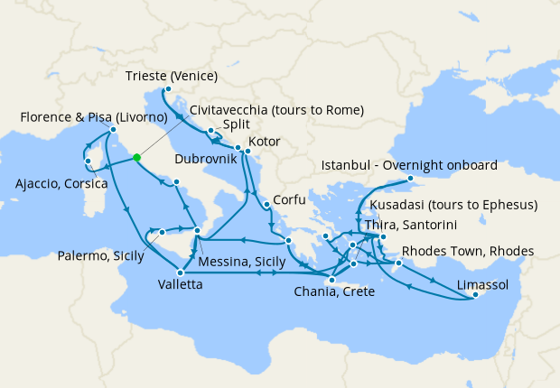Cruise Itinerary Map