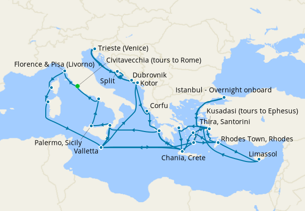 Cruise Itinerary Map