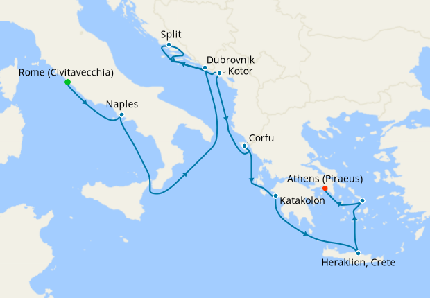 Cruise Itinerary Map