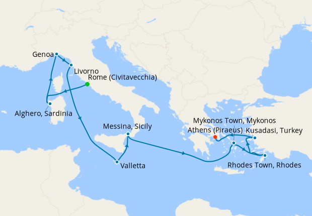Cruise Itinerary Map