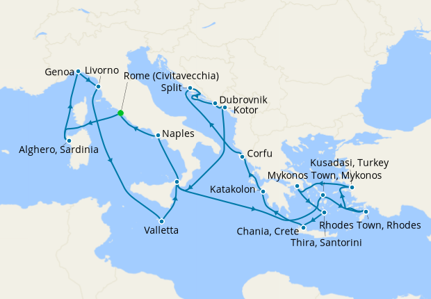 Cruise Itinerary Map