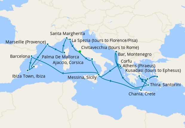 Cruise Itinerary Map