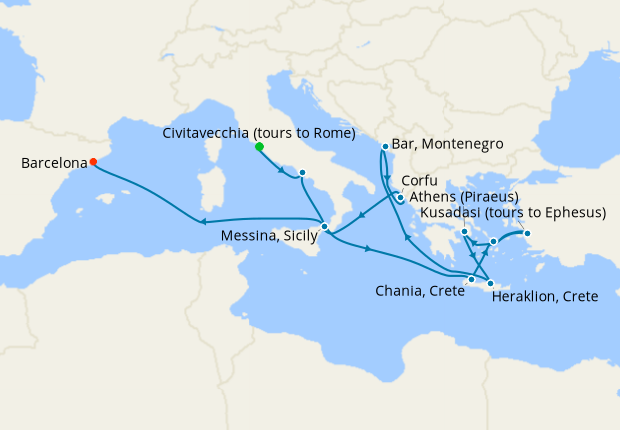 Cruise Itinerary Map