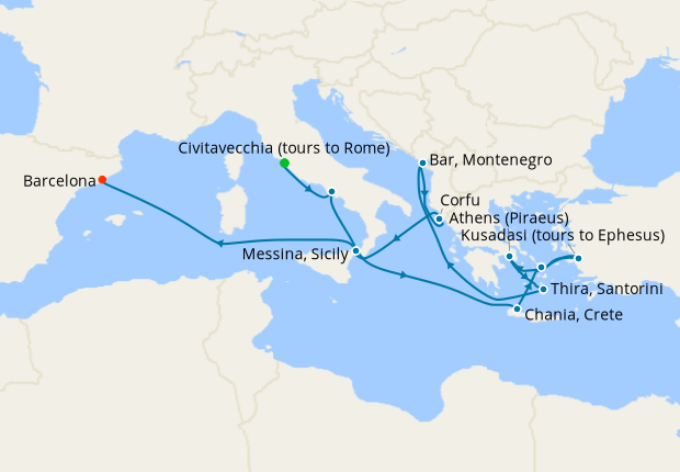 Cruise Itinerary Map