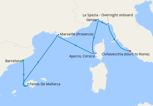 Cruise Itinerary Map