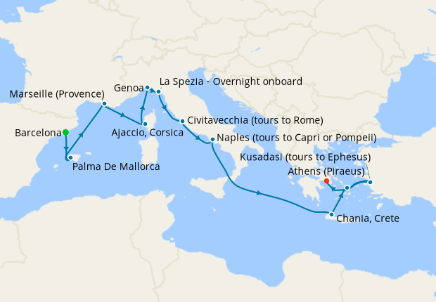 Cruise Itinerary Map