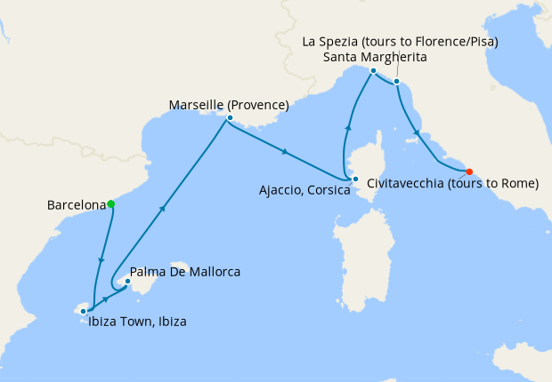 Cruise Itinerary Map