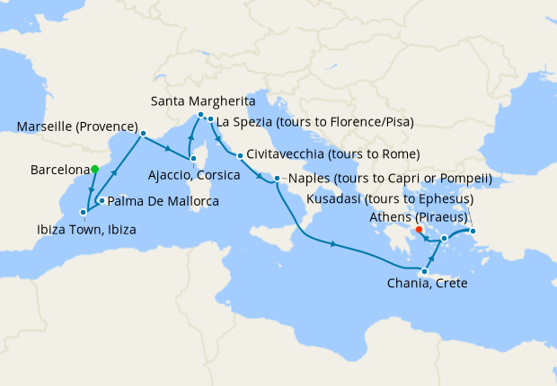 Cruise Itinerary Map