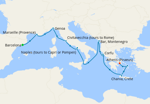 Cruise Itinerary Map