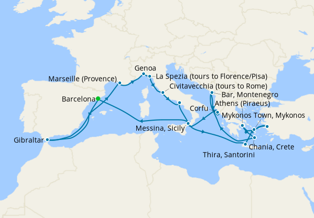 Cruise Itinerary Map