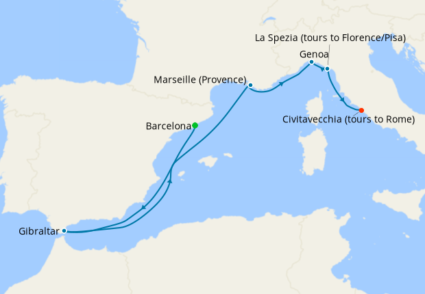Cruise Itinerary Map