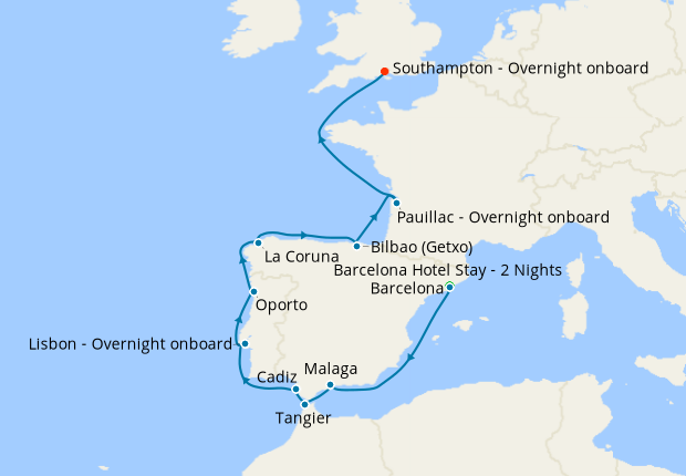 Cruise Itinerary Map