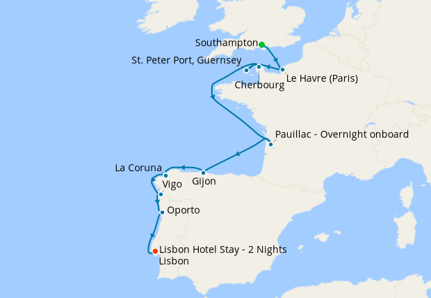 Cruise Itinerary Map