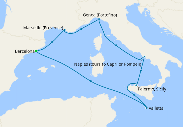Cruise Itinerary Map