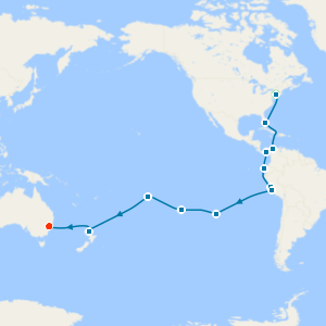Panama Canal & the South Pacific from New York to Sydney with Stays