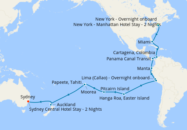 Cruise Itinerary Map