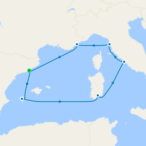 Spain, Italy & France Cruise from Barcelona