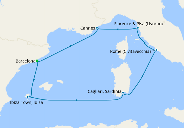 Cruise Itinerary Map