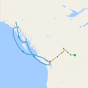 Rocky Mountaineer Discovery Tour & Alaska with Inside Passage from Vancouver