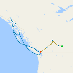 Rocky Mountaineer Discovery Tour & Alaska with Inside Passage from Vancouver