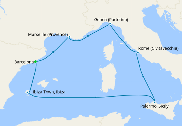 Cruise Itinerary Map