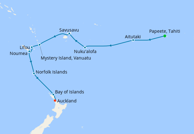 Cruise Itinerary Map