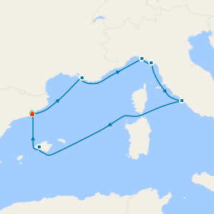 Spain, France & Italy from Barcelona with Stay