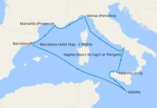 Cruise Itinerary Map