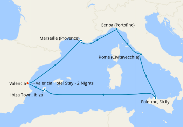 Cruise Itinerary Map