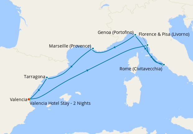 Cruise Itinerary Map