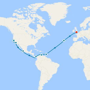 World Cruise Sector from San Francisco to Southampton with Stay
