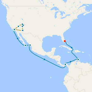 Western USA Trails Coach Tour with Full Transit Panama Canal Cruise