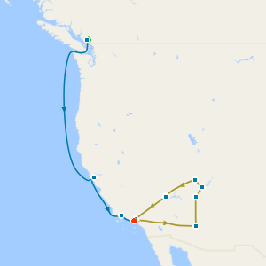 Western USA Trails Coach Tour & Pacific Wine Country with Vancouver Stay