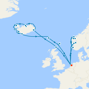 Iceland & Norwegian Fjords from Amsterdam with Stay