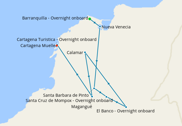 Cruise Itinerary Map